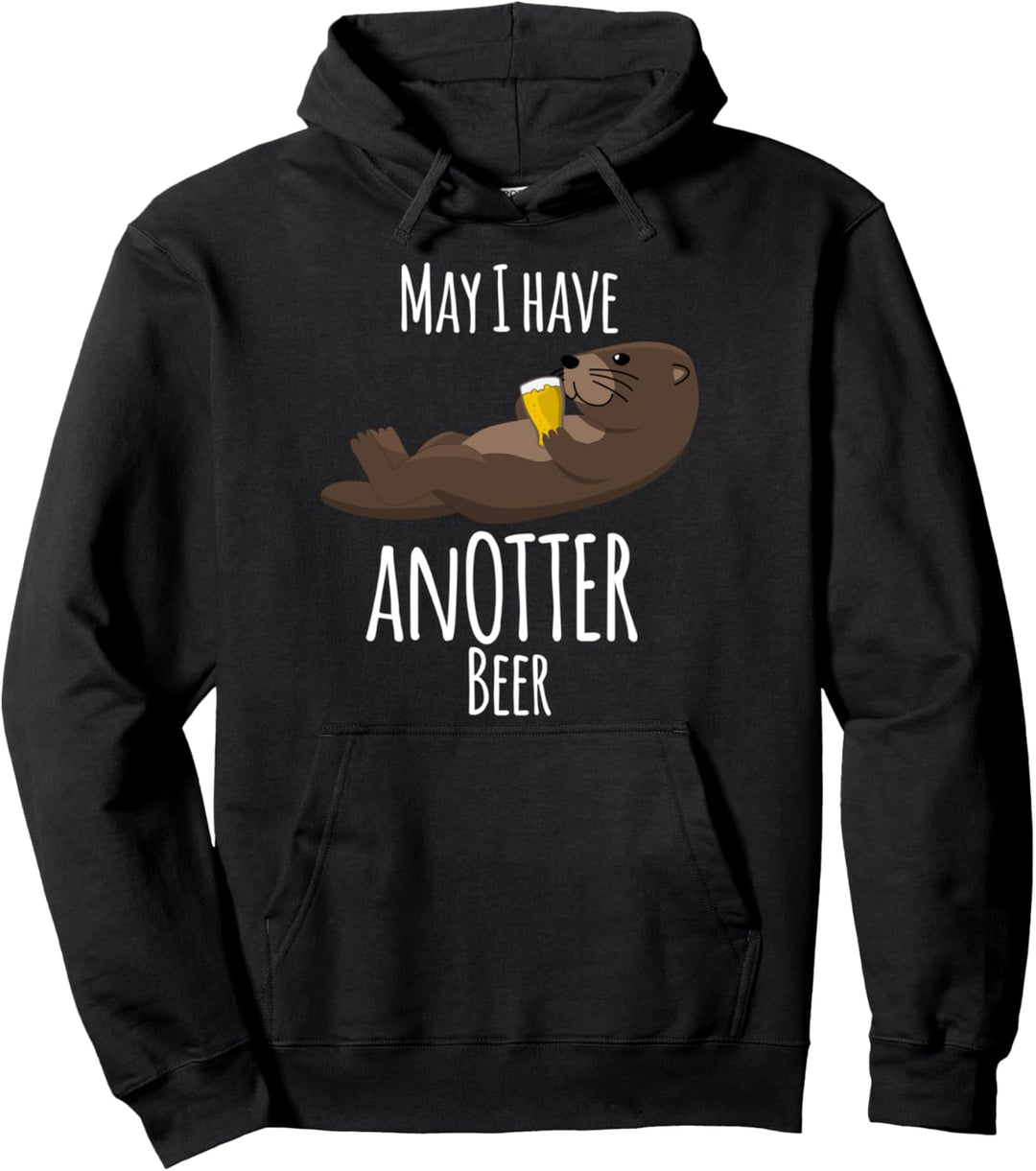 Otter mit Bier Pullover Hoodie