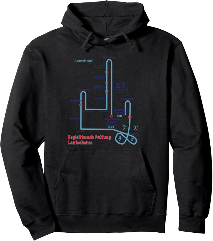 Begleithund Laufschema Prüfung Hundesport Training Pullover Hoodie