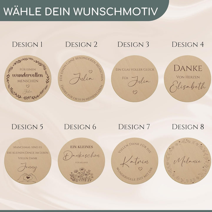 Vorratsgläser mit Deckel personalisiert mit Gravur, kleine Geschenke, Keksdose personalisiert, Danke