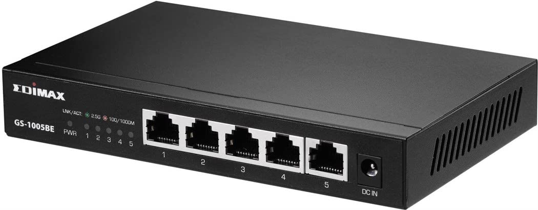 Edimax 15321058 GS-1005BE Netzwerk Switch 5 Port 250 MB/s, Schwarz