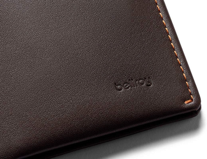 Bellroy Note Sleeve – dünne Lederbörse, mit RFID-Schutz (max. 11 Karten Plus Scheine) - Java Caramel