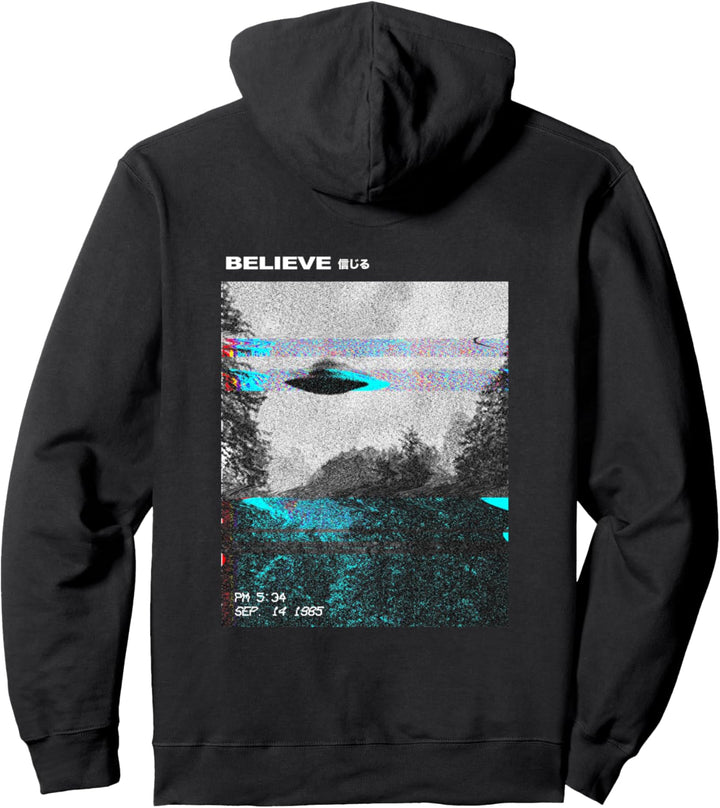 UFO Vaporwave Aesthetic | Japanisch 80s Synthwave | Japan Pullover Hoodie