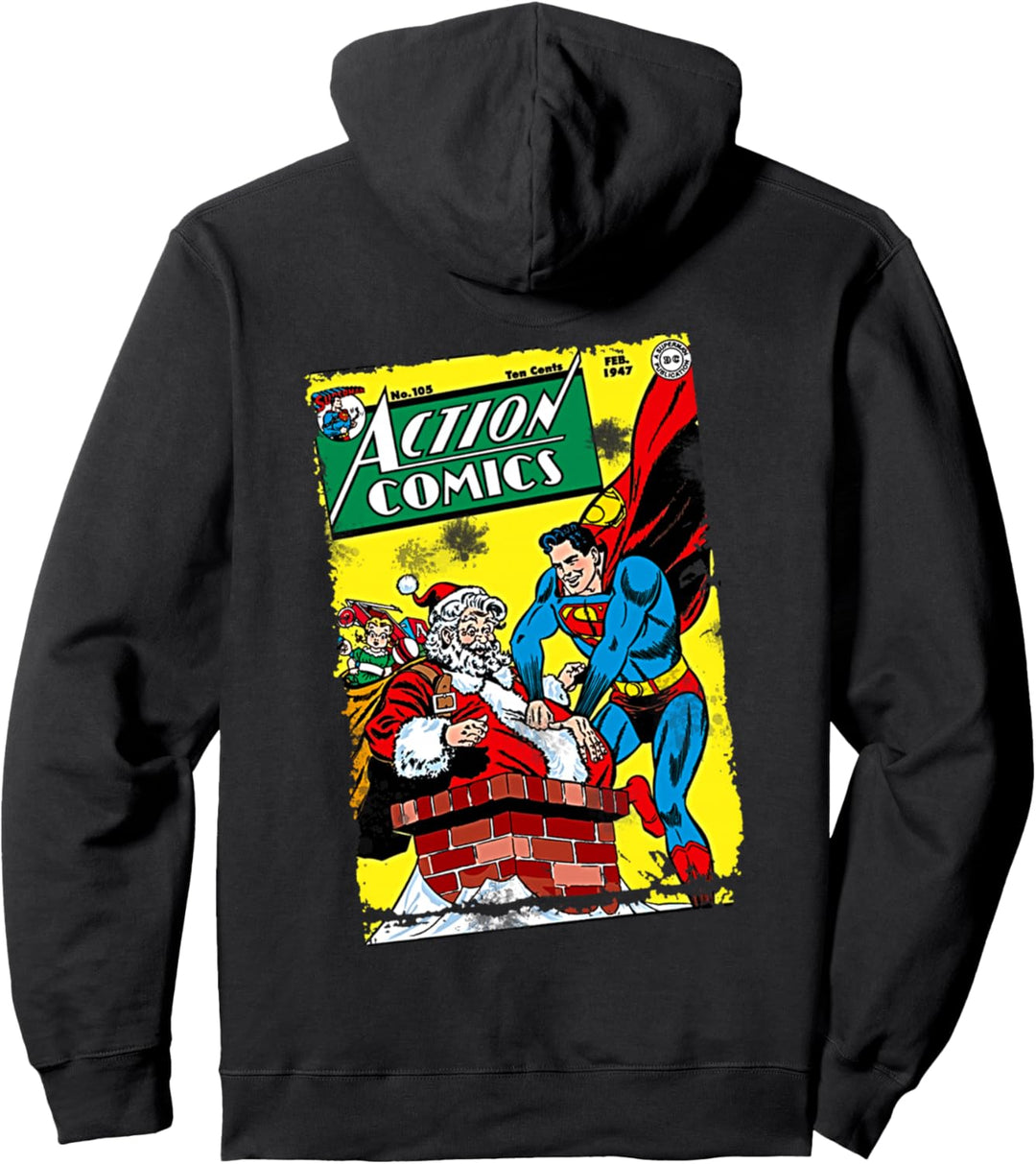 DC Superman-Cover 105 Weihnachten Pullover Hoodie