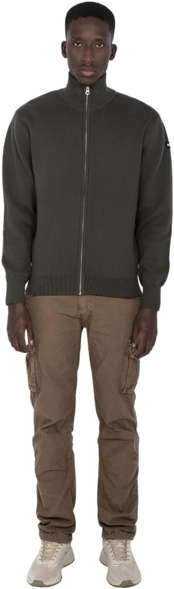 Schott NYC Herren Plkern2 Pullover Pullover S Dark Kaki, S Dark Kaki