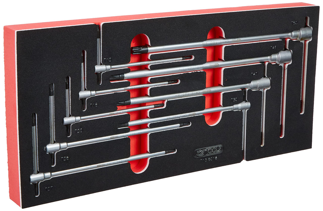 KS Tools 713.5018 9 Module Innensechskantschlüsselsatz mit T-Griff