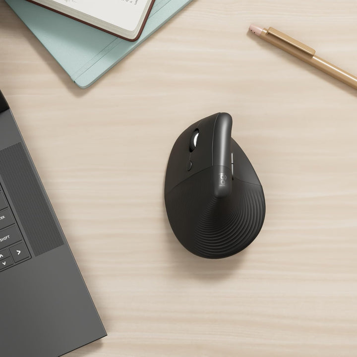 Logitech Wireless Ergonomical Mouse - Left Handed, Bluetooth, Grau, Linkshänder Grau Linkshänder Mau
