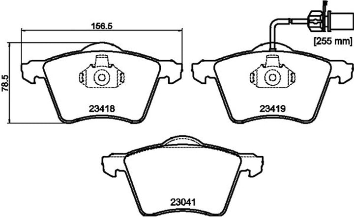 HELLA PAGID 8DB 355 010-631 Bremsbelagsatz - T1380 - Dicke/Stärke: 19mm - Bremssystem: Teves - mit i