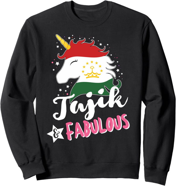 Tadschikisches Einhorn Tadschikistan Flagge Sweatshirt