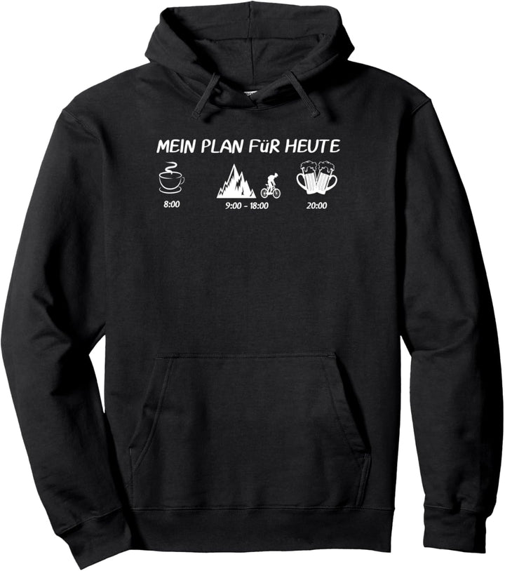 Mein Plan für heute Kaffee MTB und Bier Mountainbike Fahrrad Pullover Hoodie