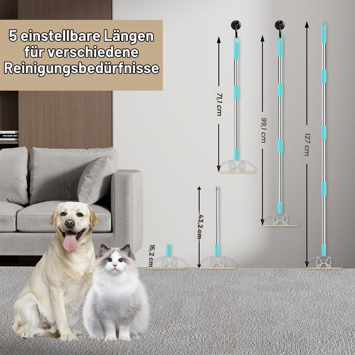 LINTPLUS Tierhaarentferner mit 130 cm langem Griff – Effektive Reinigung grosser Flächen im Stehen U
