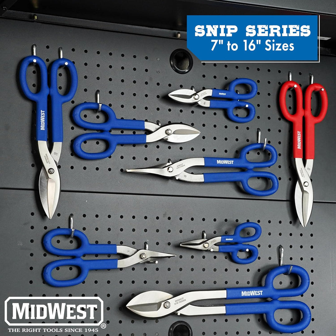 Midwest Werkzeug und Besteck Snips Mütze mit gebogenem Klempner Snip, MWT-77D 7-Inch, 7-Inch