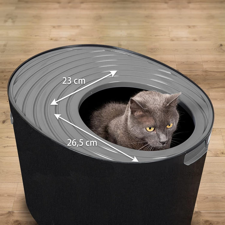 Iris Ohyama, Katzentoilette hop in / Katzenklo oben einstieg mit gerilltem Deckel, keine Verbreitung