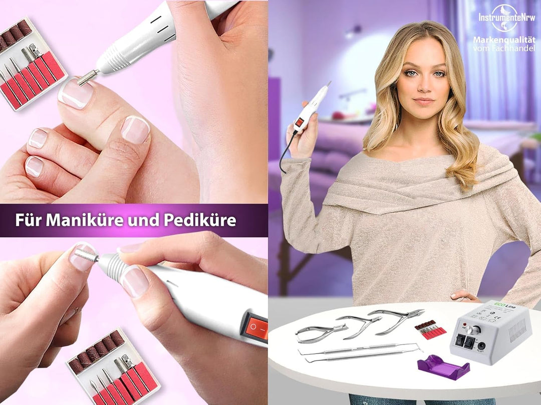 Fusspflegegerät Fräser Set mit Nagelzangen Set Fusspflege Set