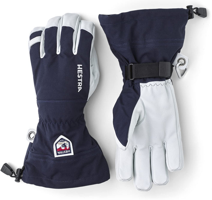 HESTRA Army Heli 5-Finger-Skihandschuh für Herren, Leder 7 navy, 7 navy