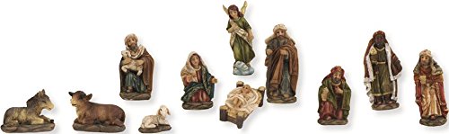 Unbekannt Krippenzubehör, Krippenfiguren 11-teilig, für 4cm Figuren