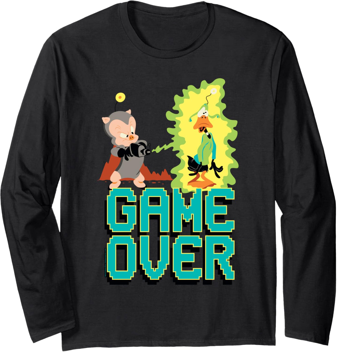 Looney Tunes Porky and Daffy Game Over Langarmshirt