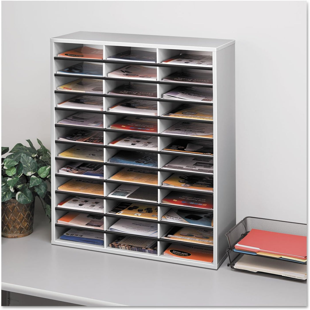 Fellowes Ablagefach für Dokumente melaminbeschichteter Rahmen 36 Fächer 737 x 302 x 881 mm, 36 Fäche