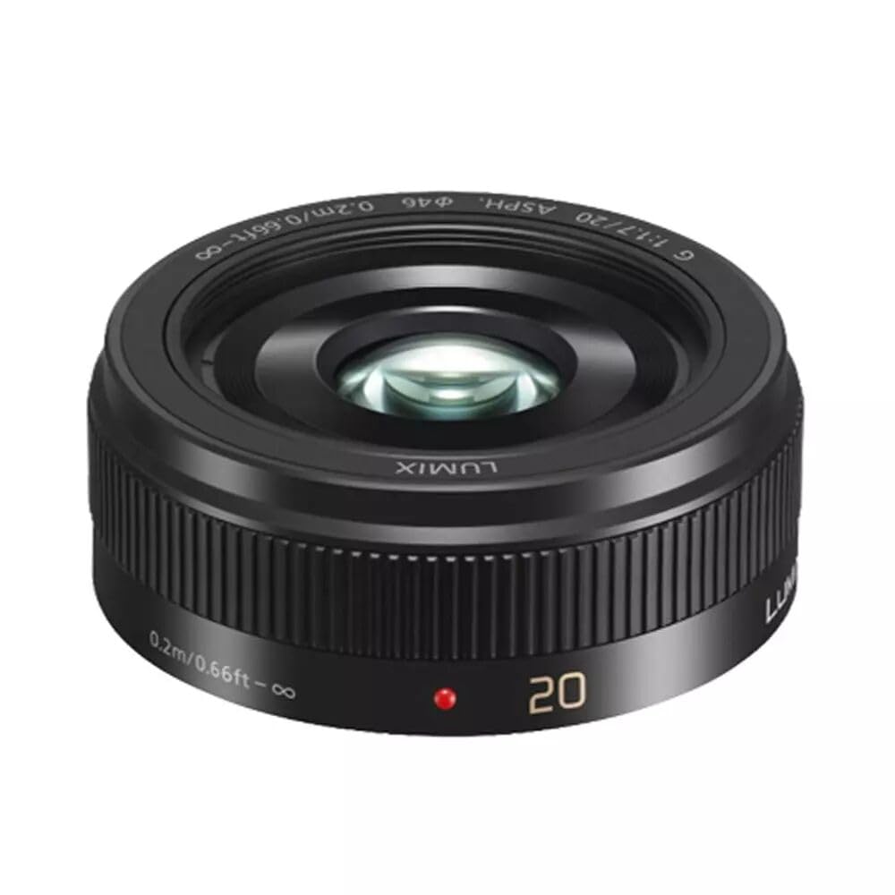 Panasonic H-H020A LUMIX G Festbrennweiten 20mm F1.7 II ASPH. Objektiv (Pancake Objektiv, Filtergröss