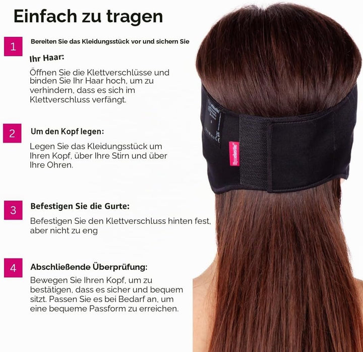 Postoperatives Kompressions-Stirnband PU 03 von LIPOELASTIC XL Schwarz, XL Schwarz