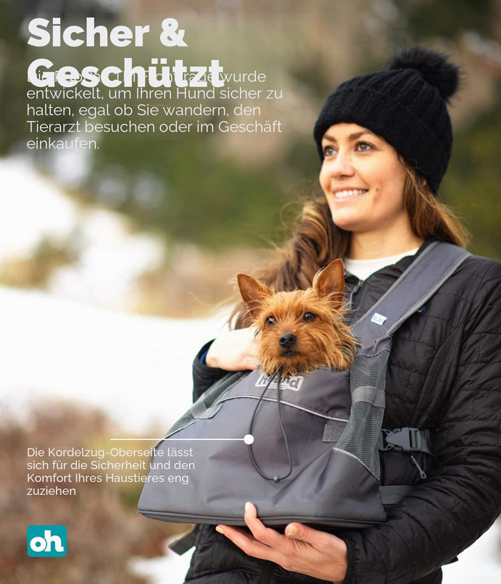 Outward Hound PupPak Hunde-Tragetasche, Grösse M, Grau PupPak Frontträger Medium grau, PupPak Frontt