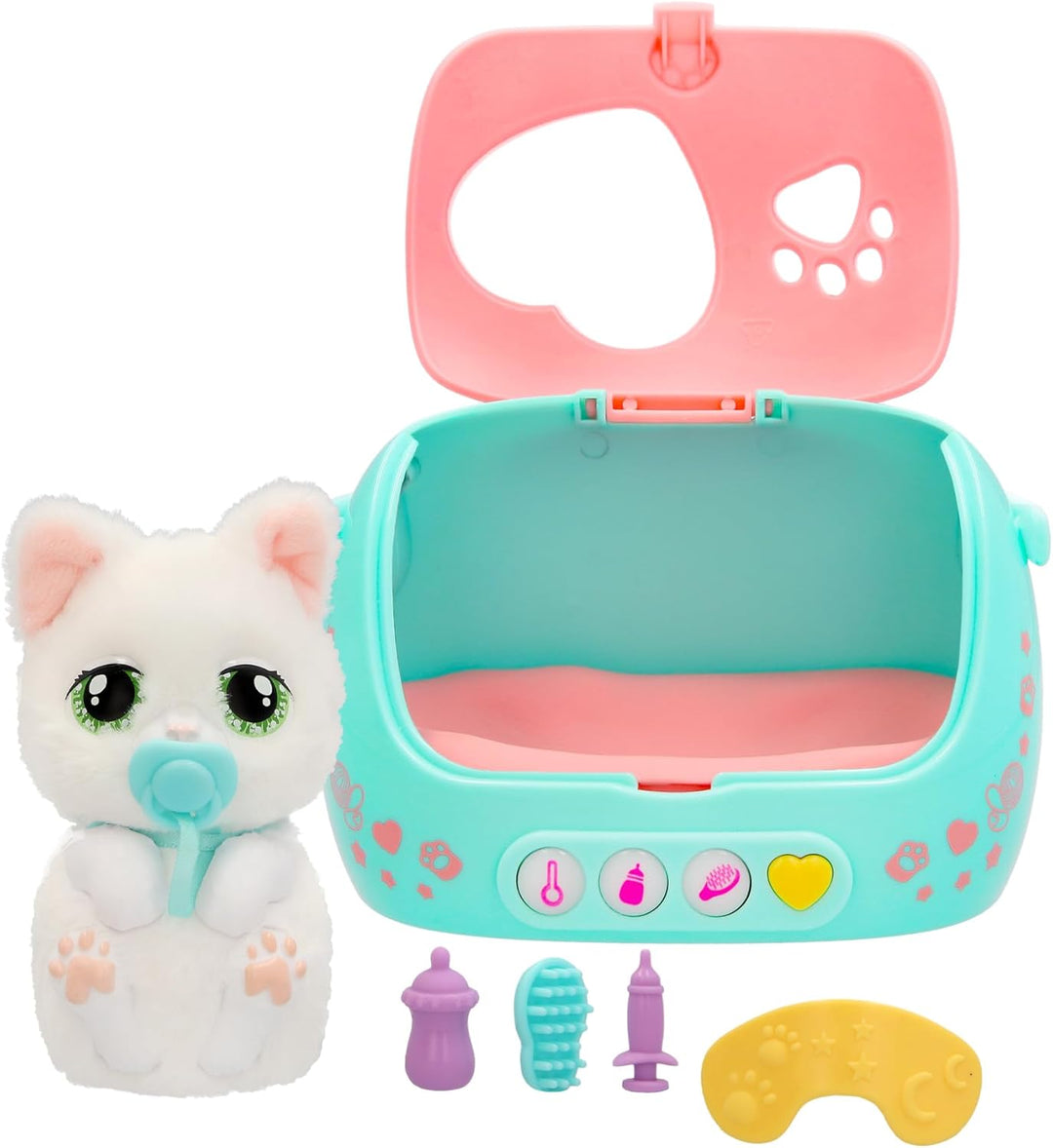Baby Paws JUST Born Kitty INTERAKTIVE Haustiere Haustiere mit Einer elektronischen Transportbox mit