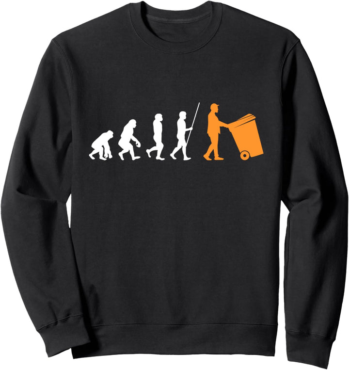 Evolution Müllmann Müllabfuhr Entwicklung Geschenk Müllmann Sweatshirt