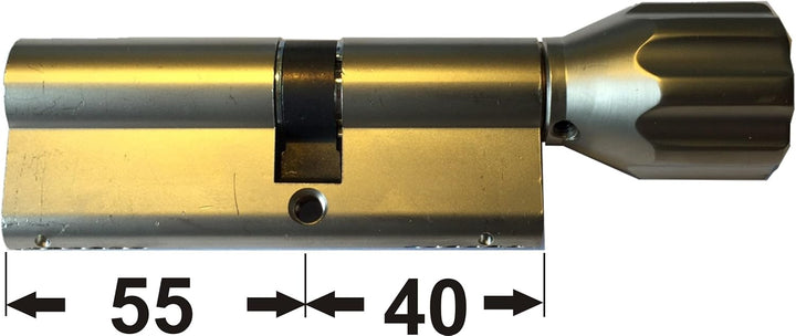 ABUS EC660 ECK660 Profil-Knaufzylinder Länge (a/b) Z55/K40mm (c=95mm) mit 10 Schlüssel, mit Sicherun