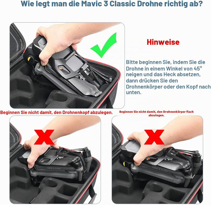 RLSOCO Tasche für DJI Mavic 3 Classic/Mavic 3 Fly More Combo/Cine Premium Combo - Passend für DJI RC
