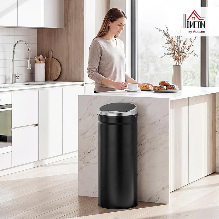 HOMCOM Sensor Mülleimer 50L Automatischer Mülleimer mit Bewegungssensor, Abfalleimer Abfallbehälter