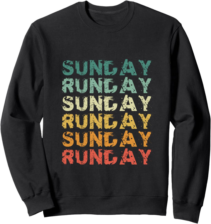 Sunday Runday - Vintage Retro Trainings-Eignung Sweatshirt