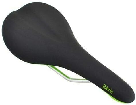 Fabric Scoop Elite Shallow Cro-Mo Rails Road MTB Saddle, Black and Green, VL1791