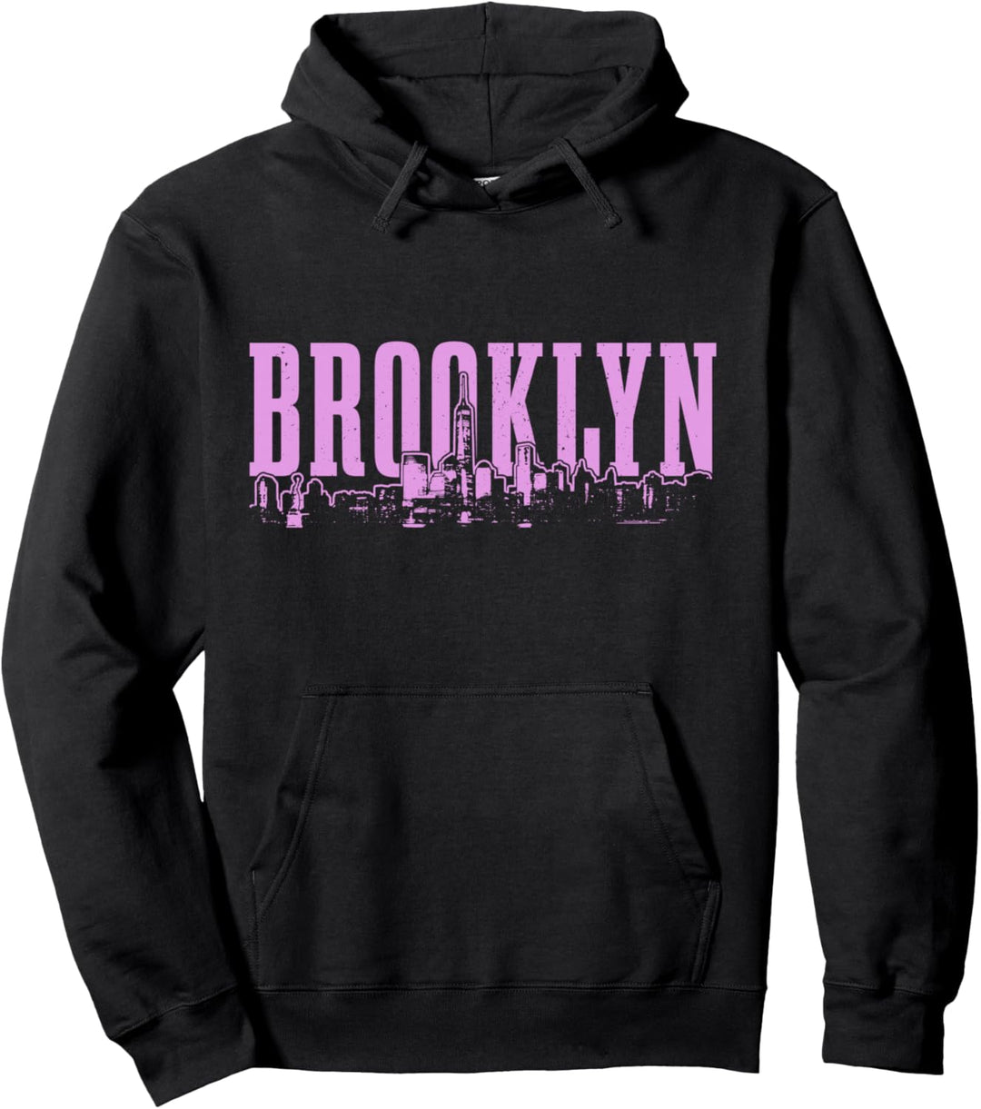 Brooklyn New York City Skyline NYC Vintage NY Pullover Hoodie