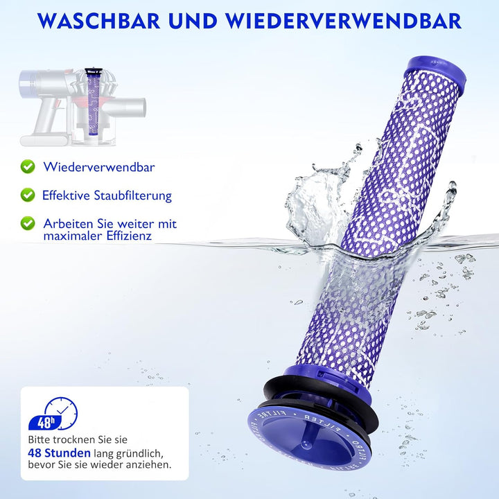 Staubbehälter für Dyson V7 V8 SV11 SV10 Staubsauger Ersatzteile V8 Behälter Mit 1 Vorfilter, Mit 1 V