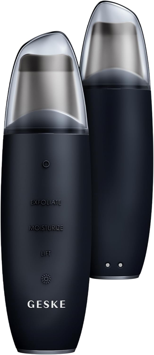GESKE | SmartAppGuided™ MicroCurrent Skin Scrubber &amp; Blackhead Remover | 9 in 1 | Skincare Tools | F