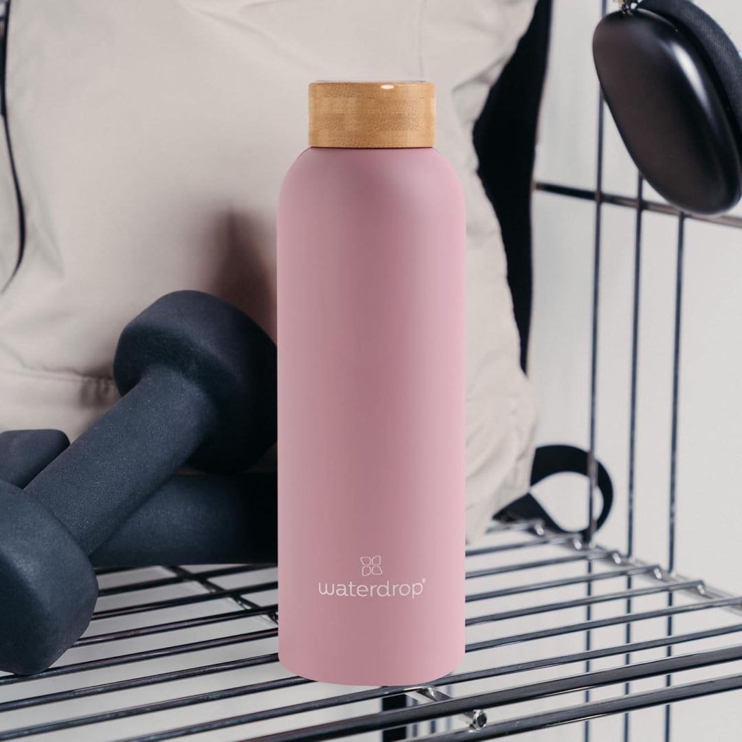 waterdrop® Edelstahl Trinkflasche 600ml - auslaufsichere Trinkflasche Kohlensäure geeignet &amp; BPA fre