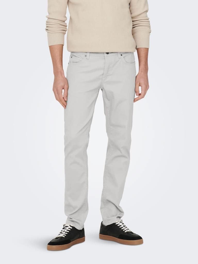 ONLY &amp; SONS Male Hose Slim Fit Hose 31W / 34L Weiss, 31W / 34L Weiss