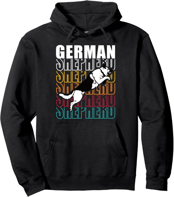 German Shepherd Vintage Fun Pullover Hoodie