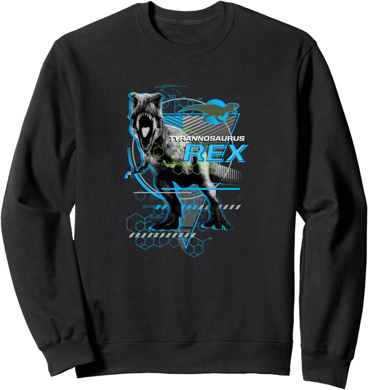 Jurassic World T-Rex Roaring Blue Triangle Sweatshirt