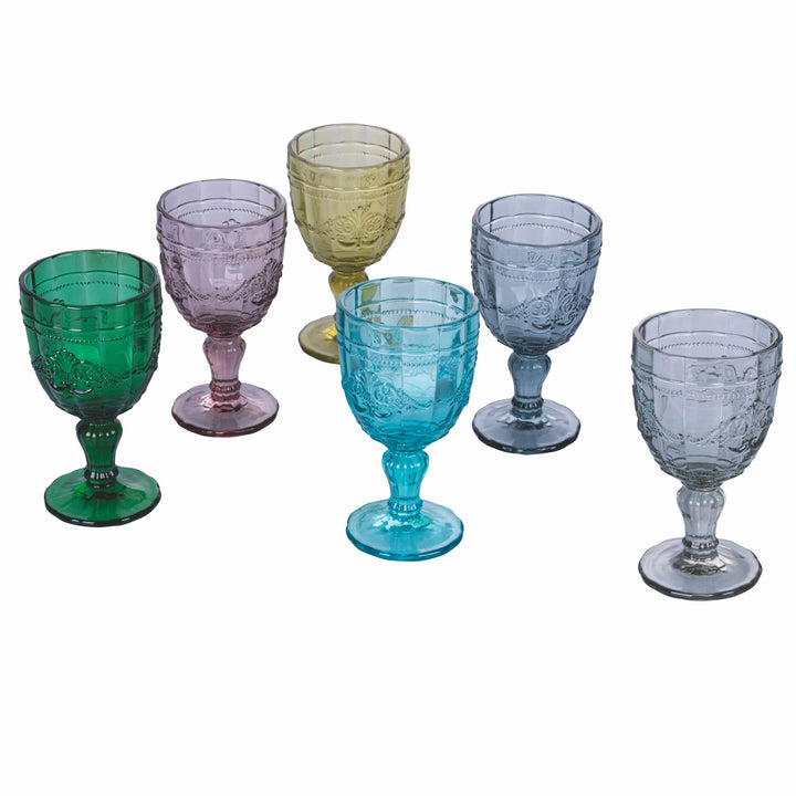 Villa d’Este Home Tivoli 2191709 Syrah Weingläser-Set, 6 Stück, Glas, Mehrfarbig
