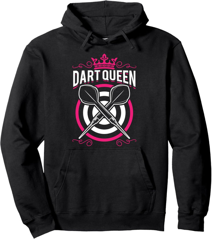 Dart Queen Darts Pfeil Dartscheibe Mädchen Pullover Hoodie