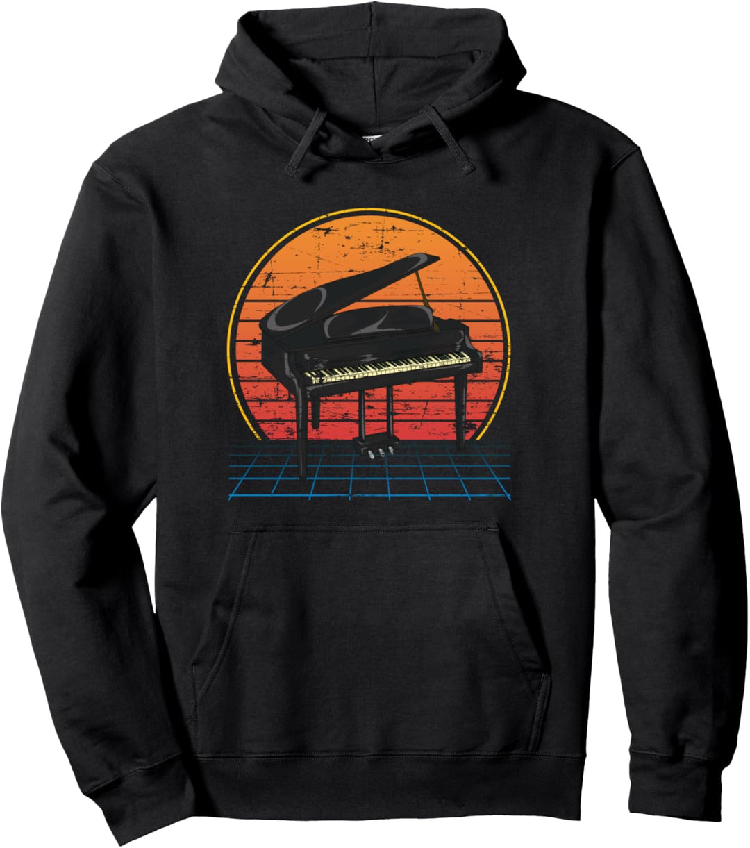 Klassische Musik Instrument Geschenk Piano Retro Klavier Pullover Hoodie