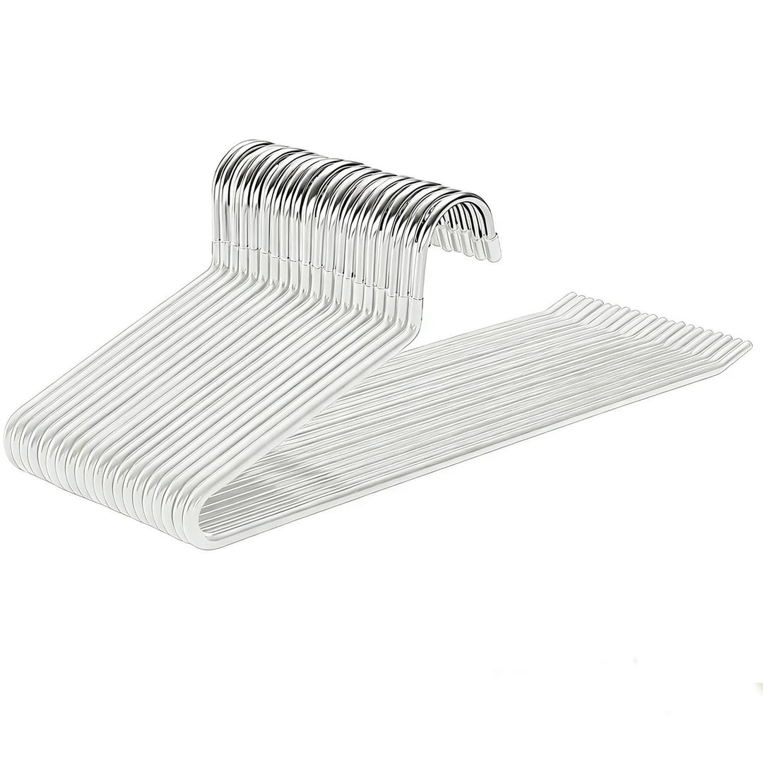 20er Set Metall Hosenbügel mit offenem Design,Weiss Weiss 1, Weiss 1
