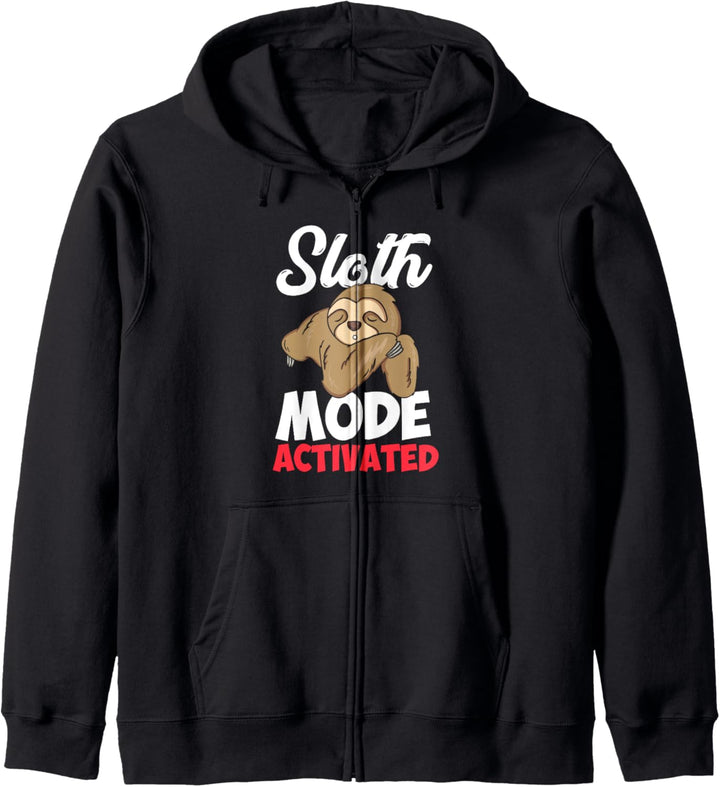 Faultier-Modus aktiviertes Faultier im Schlummerzeit-Faultier Kapuzenjacke