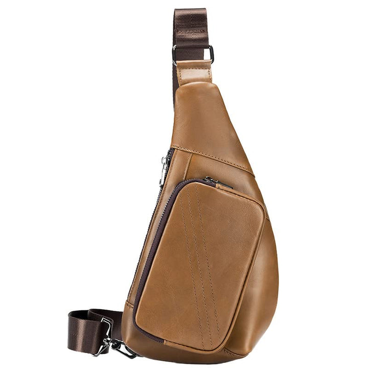 MANNUOSI Leder Umhängetasche Herren Schultertasche Leder Arbeit Taschen Mann Handtasche Herren Messe