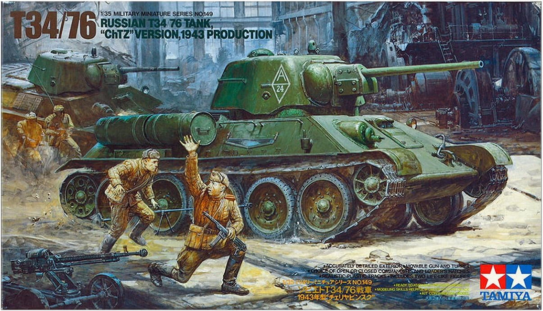 Tamiya 300035149 - 1:35 WWII Russischer Kampfpanzer T34/76 ChTZ V.43 (2)