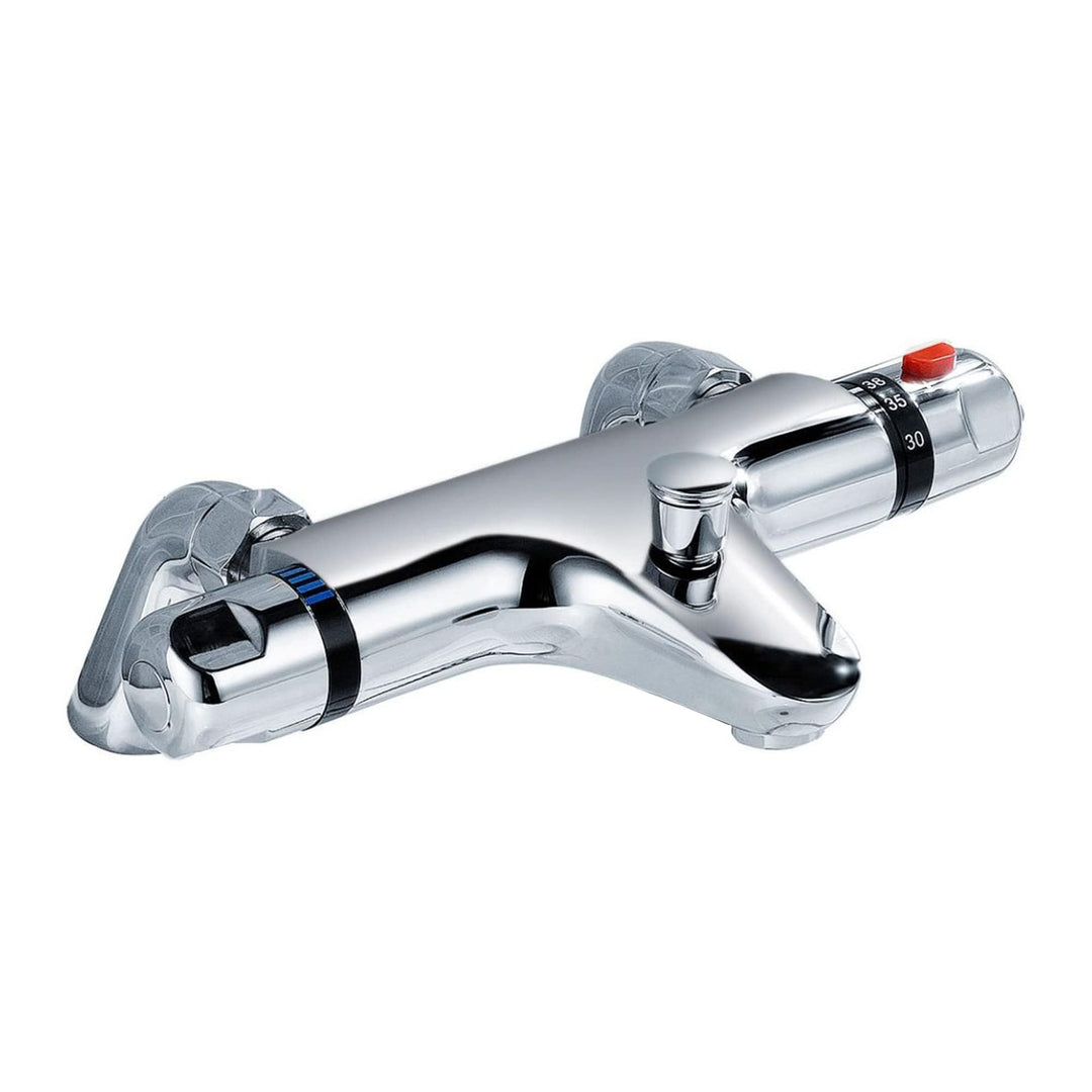 VeeBath DCP650 Perth Deck Thermostatische Mischbatterie für Badewanne und Dusche, mit Ventil unten,