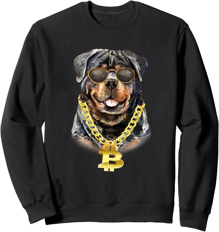 Bitcoin Dog Hippie Crypto Cryptocurrency Lover Sweatshirt
