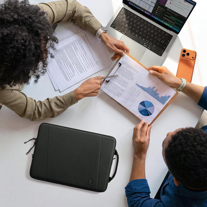 tomtoc 360° Tasche Hülle Kompatibel mit 15,6 Zoll Acer, ASUS, Dell, HP, Lenovo Laptop Notebook Chrom