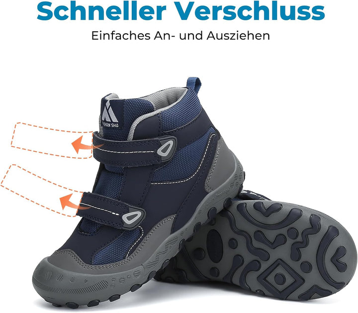 Mishansha Kinder Wanderschuhe Trekking Wanderstiefel Outdoor Trekkingschuhe 36 EU Signalblau, 36 EU