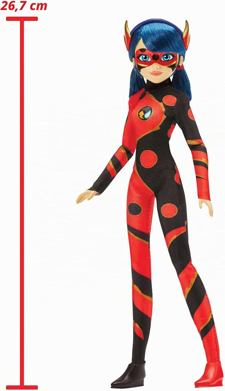 BANDAI - Miraculous Ladybug - Puppe - Dragon Bug - Ankleidepuppe mit Gelenken 26 cm - Superhelden-Pu